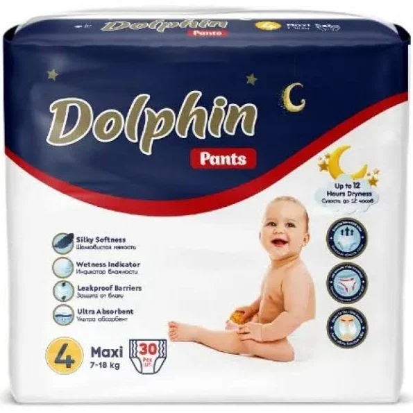Підгузки Трусики дитячі Dolphin 4 maxi 7-18 кг 30 шт